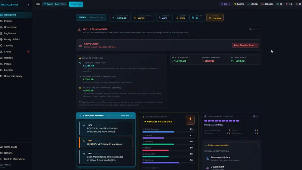 Crisis Cabinet screenshot 2
