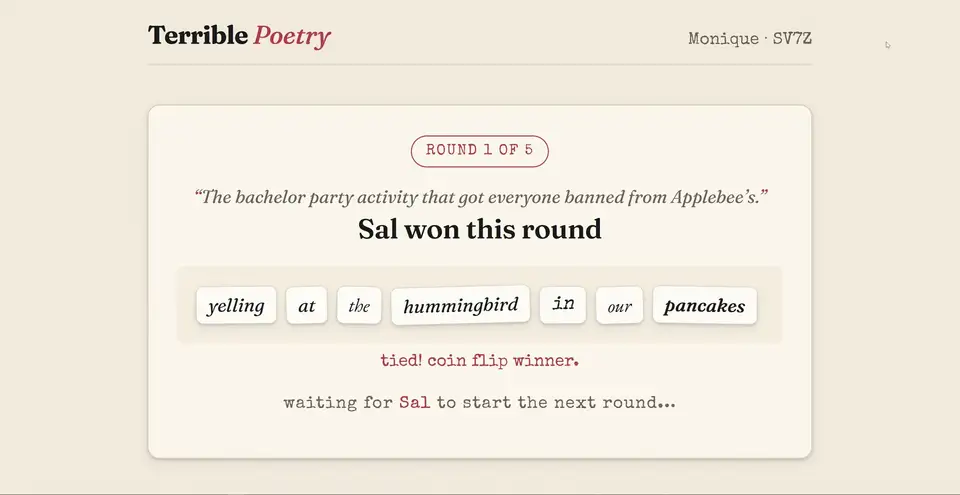 Terrible Poetry screenshot 1