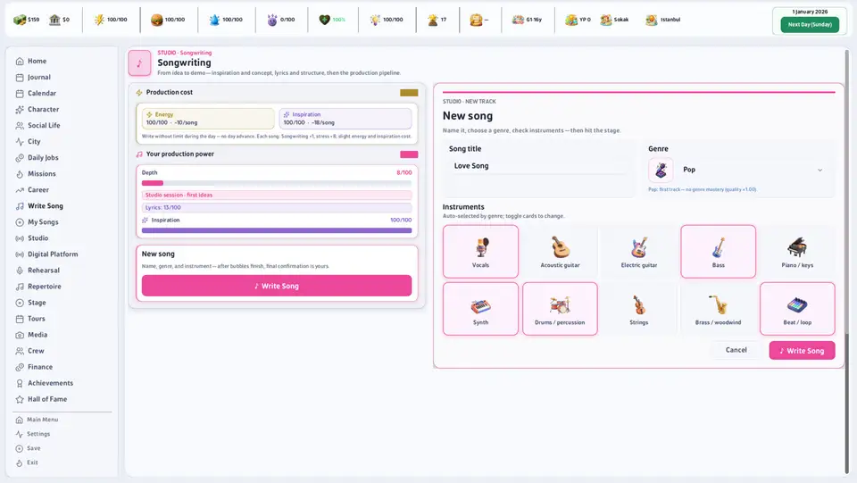 Pop Star Life screenshot 1