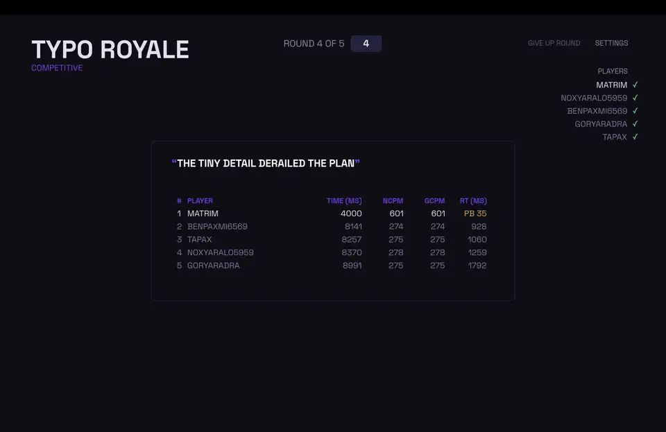 Typo Royale screenshot 3