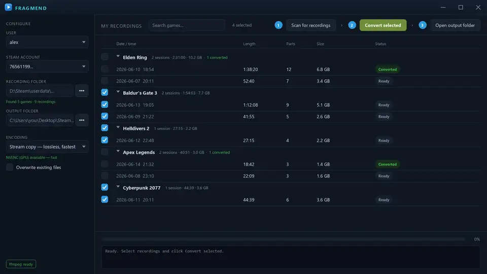 FragMend screenshot 2