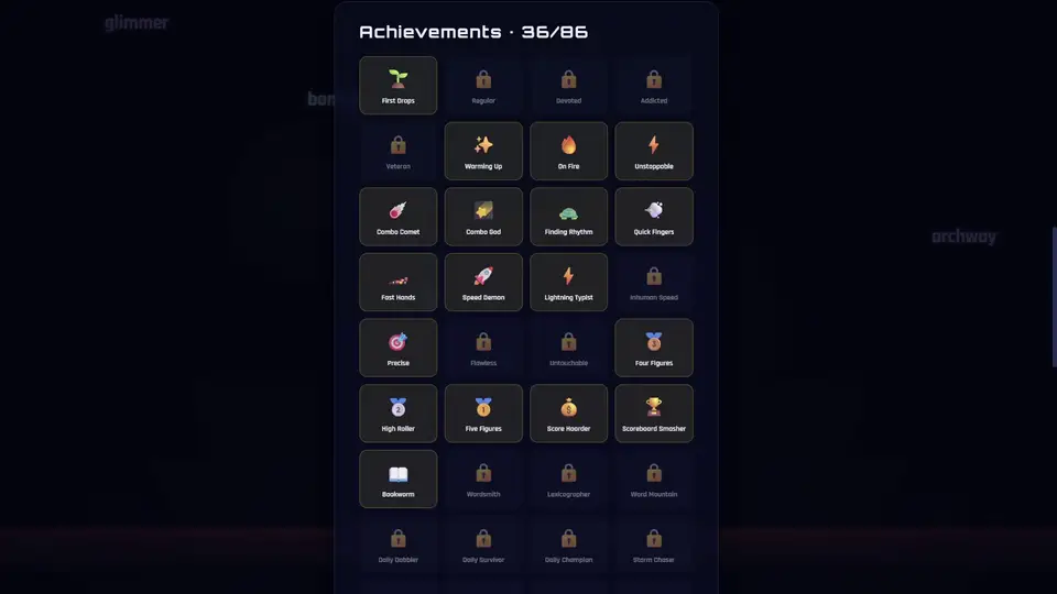 Typerain screenshot 1