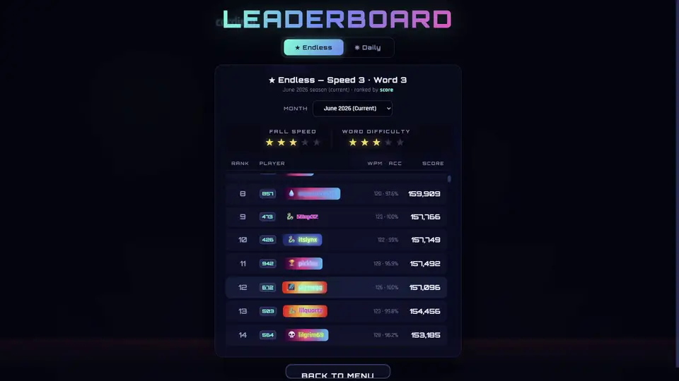 Typerain screenshot 4