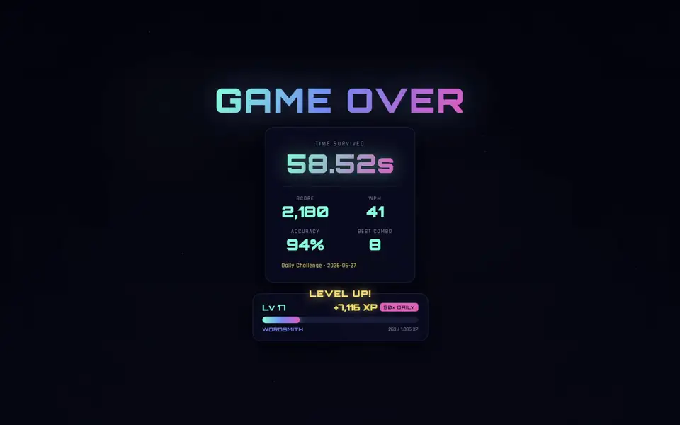 Typerain screenshot 5