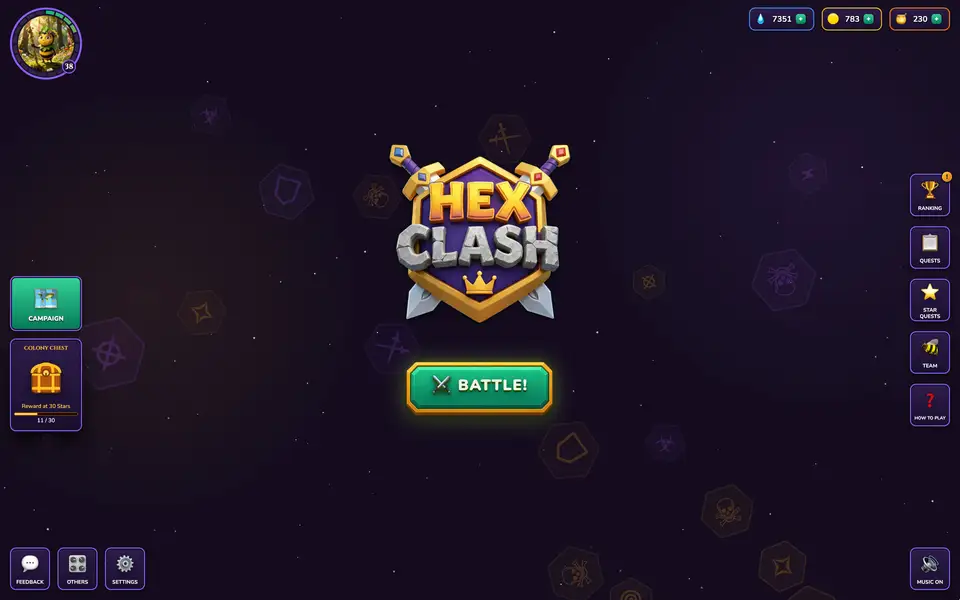 Hex Clash - The Fractured Combs screenshot 1