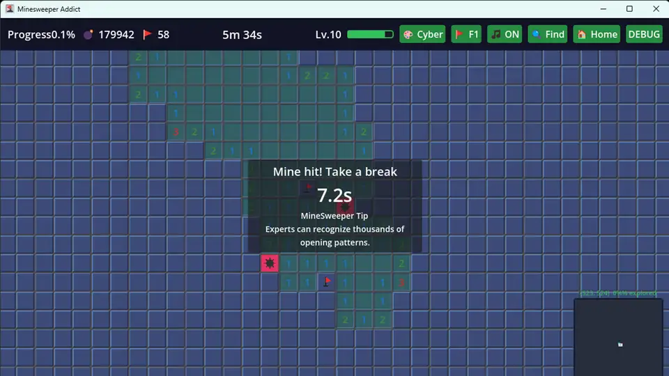 Infinite Minesweeper Simulator screenshot 1