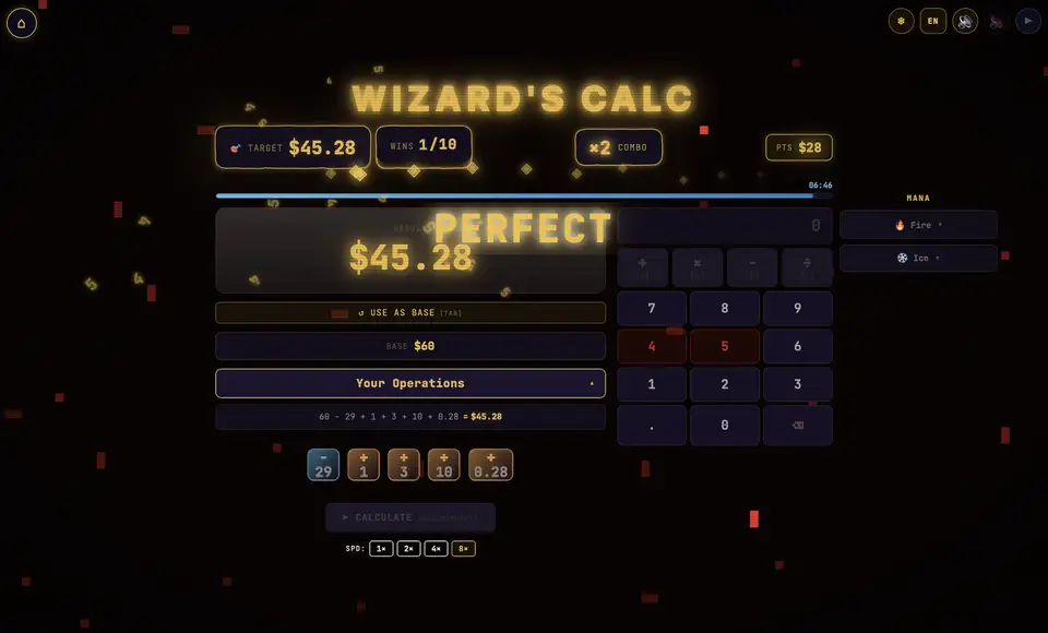 Wizard's Calc screenshot 1