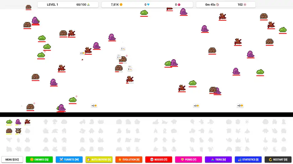 Idle Turrets Pixel Defense screenshot 1