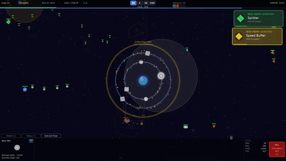 Orbital Tower Defence screenshot 3