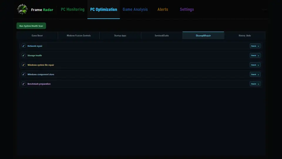 Frame Radar screenshot 1