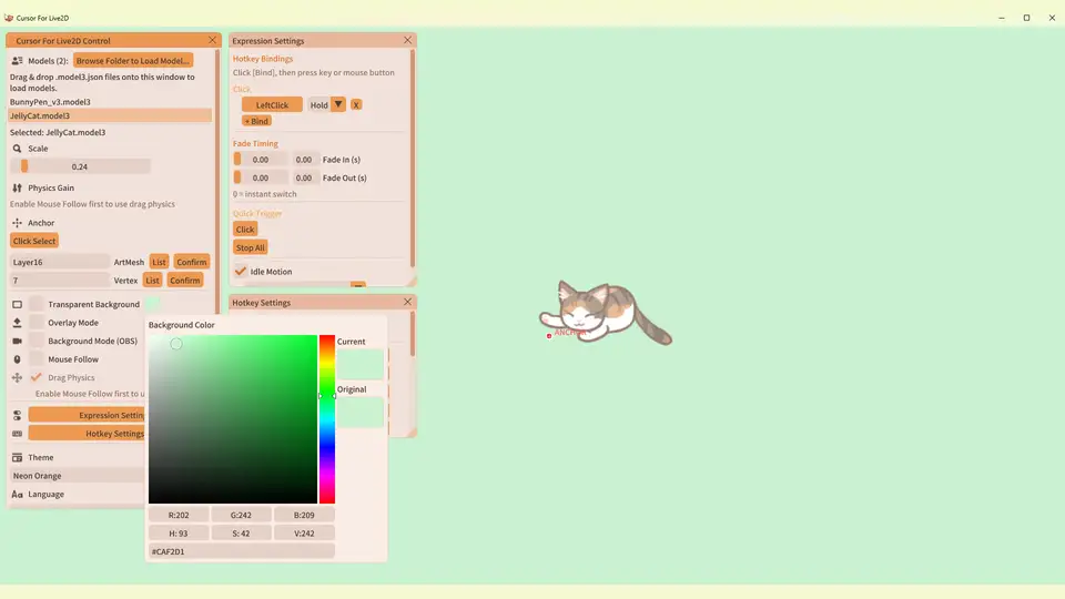 Cursor for Live2D screenshot 1