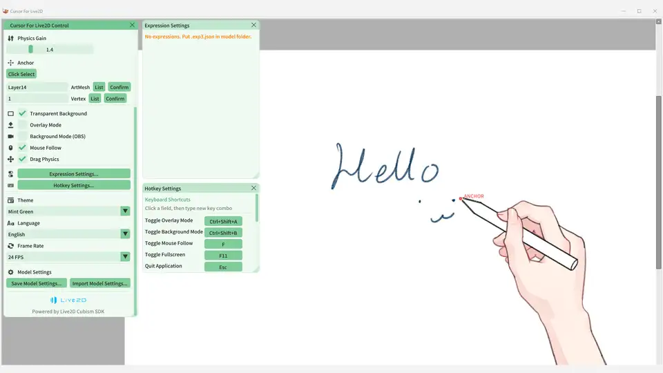Cursor for Live2D screenshot 2
