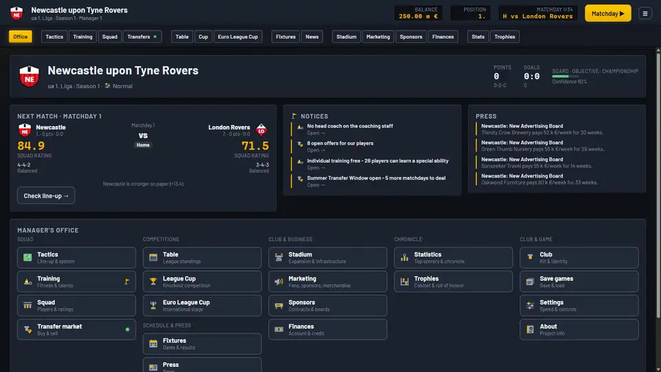 HALFTIME Manager screenshot 3