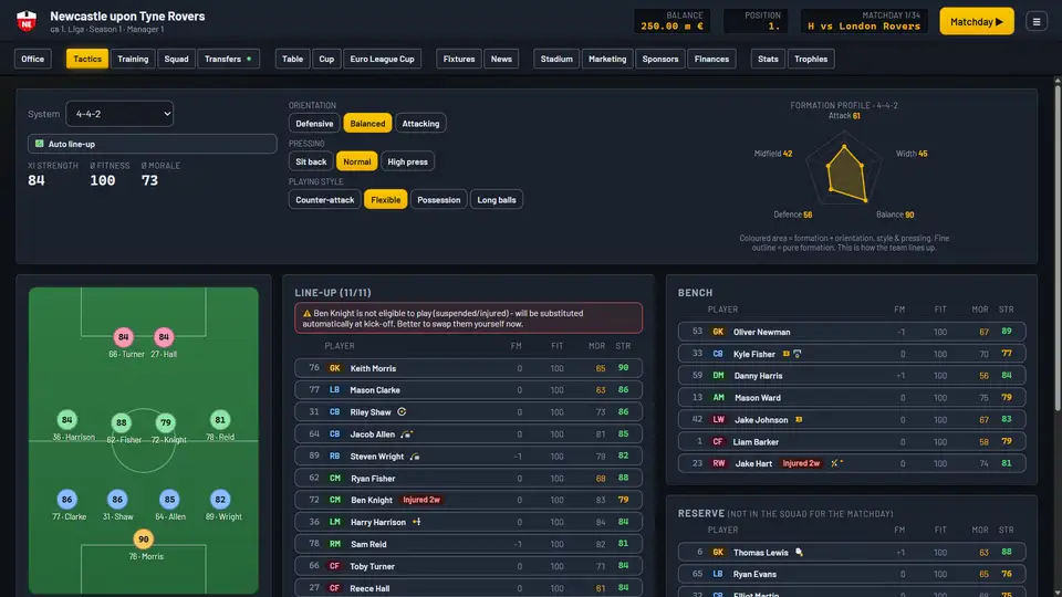 HALFTIME Manager screenshot 5