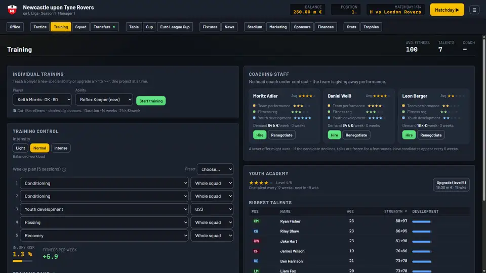 HALFTIME Manager screenshot 6